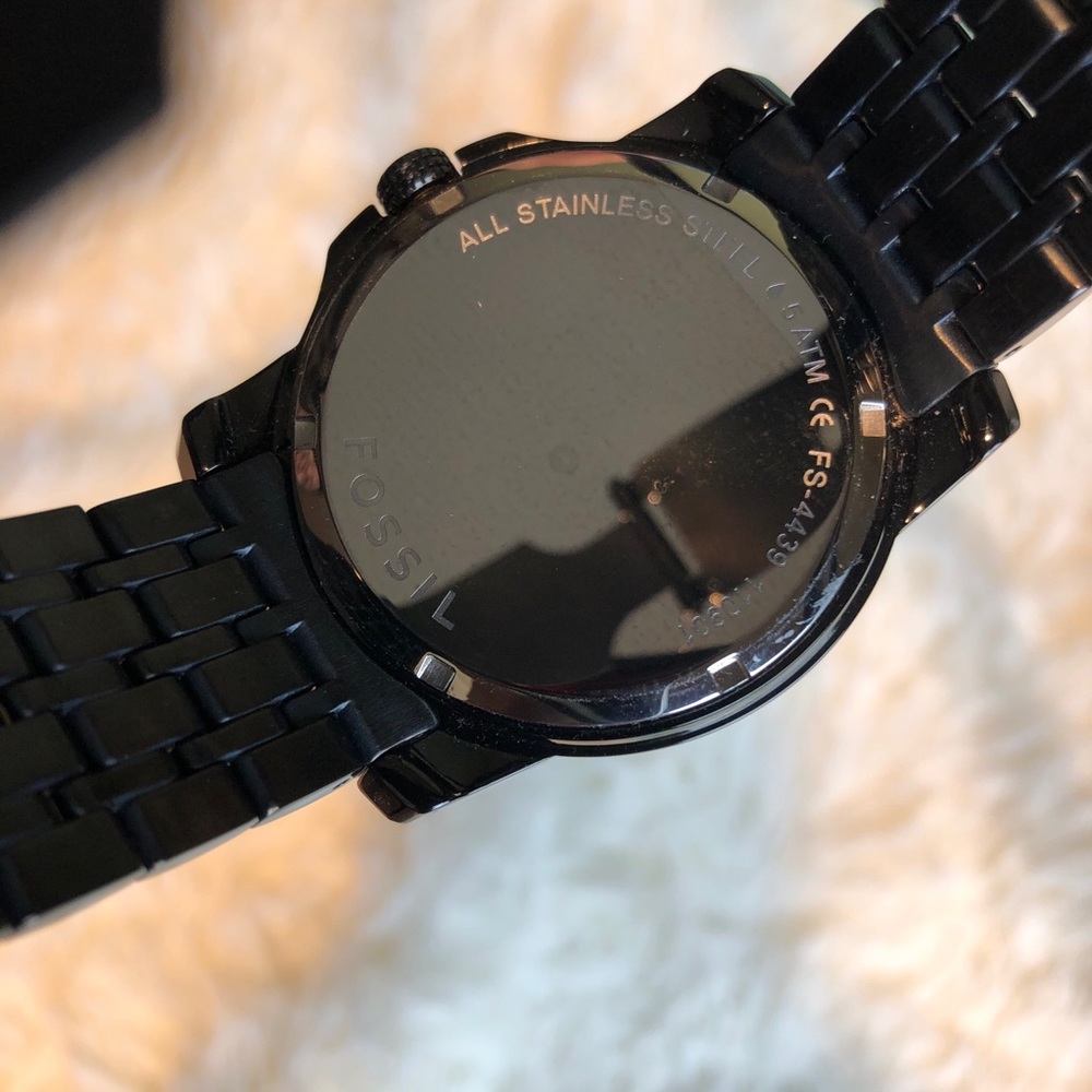 Fossil Blacked Out Diamond Watch With Date - image 3